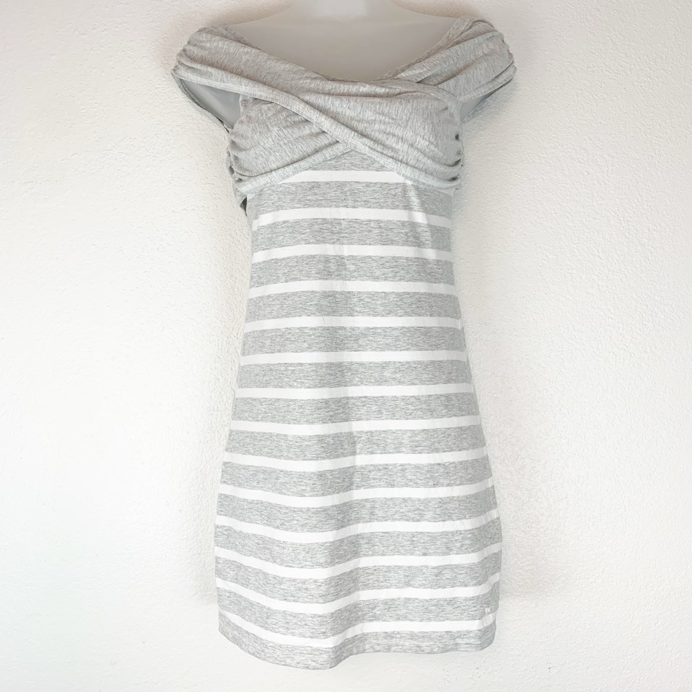 Abercrombie & Fitch Dress Womens Medium Mini Stretch Knit Preppy Casual Striped - Picture 1 of 9